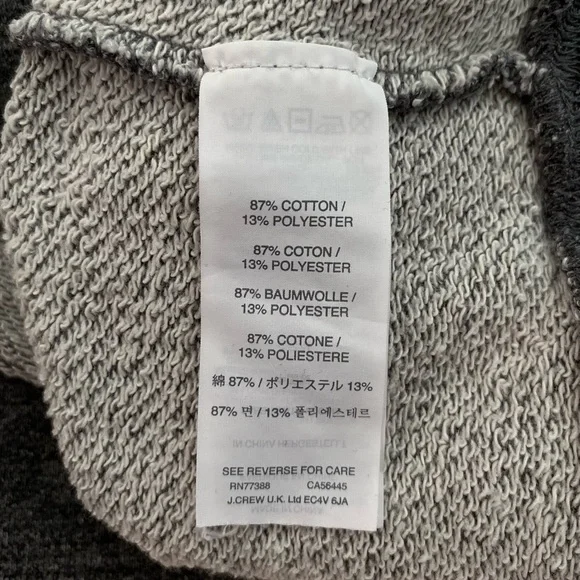 J. Crew 💎 Beloved Bejeweled Sweatshirt, Black Label, Raglan Sleeve, SZ L - Picture 10 of 14